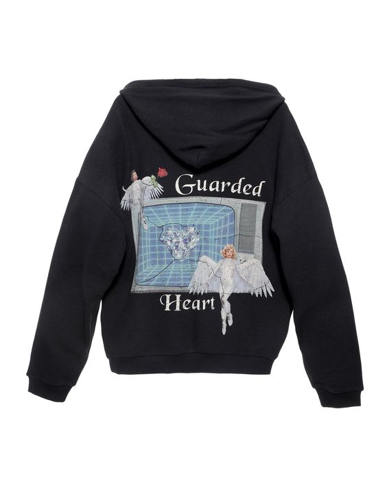 WOMEN'S GUARDED ANGEL INTERLOCK ZIP-UP HOODIE