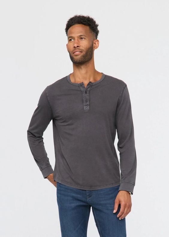 MEN'S PURE PIMA VINTAGE HENLEY