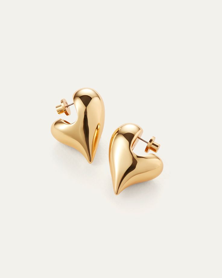 ART HEART PUFF EARRINGS