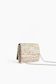 EMBELLISHED FLAP CLUTCH