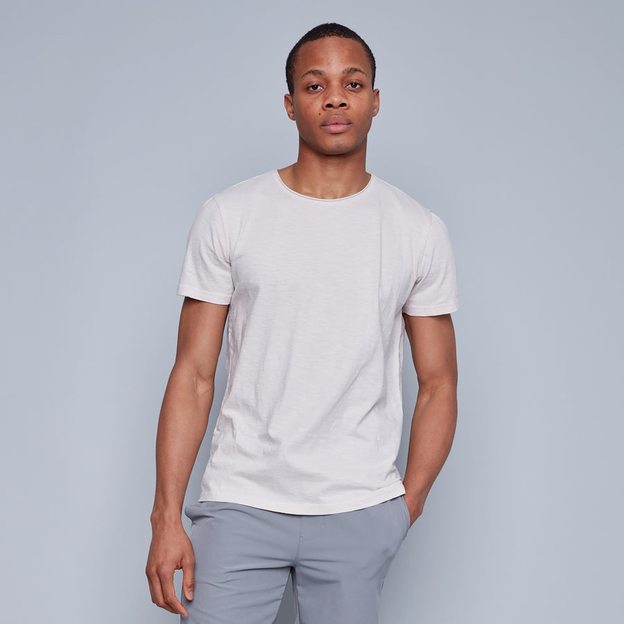 MEN'S SLUB RAW EDGE CREW TEE