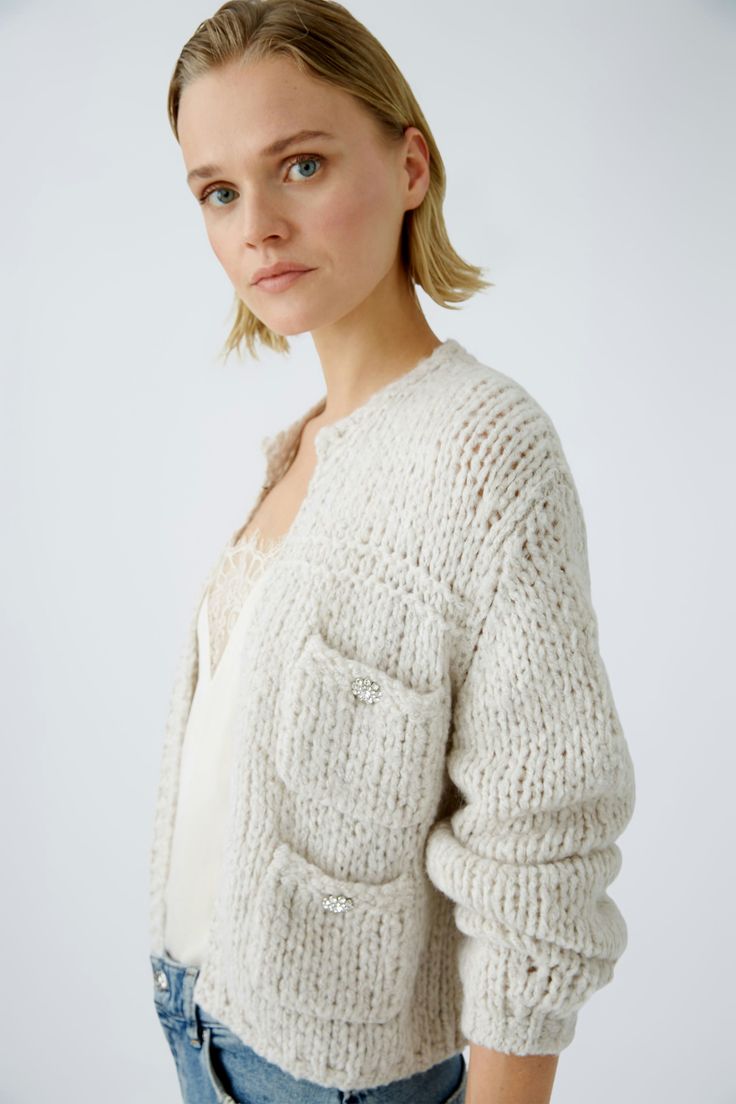 WOMEN'S LIGHT BEIGE MEL CARDIGAN