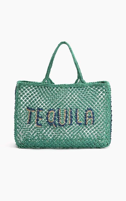 TEQUILA MACRAME JUTE TOTE BAG