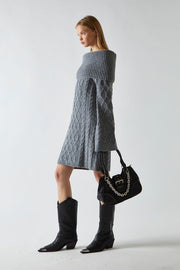 WOMEN'S OFF THE SHOULDER KNITTED DRESS