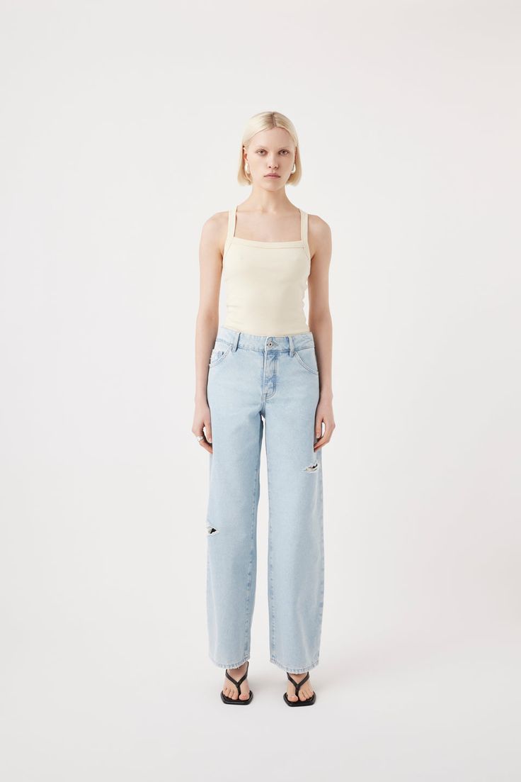 WOMEN'S AVRIL LOW-RISE SLOUCHY WIDE LEG DENIM