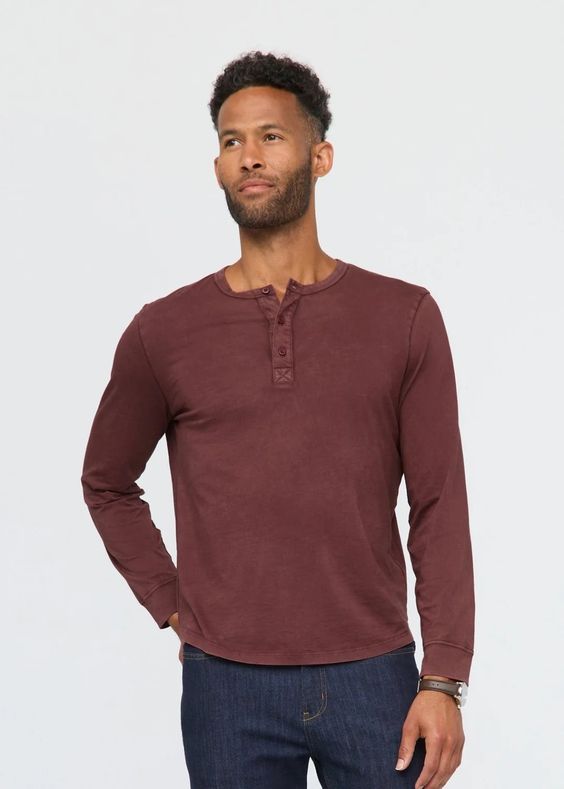 MEN'S PURE PIMA VINTAGE HENLEY