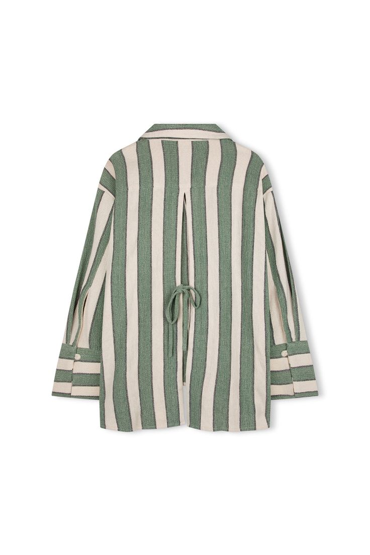 WOMEN'S EUCALYPTUS STRIPE SHIRT