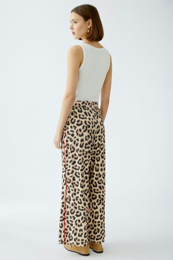 WOMEN'S LEOPARD PRINT TROUSERS