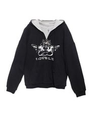 WOMEN'S GUARDED ANGEL INTERLOCK ZIP-UP HOODIE