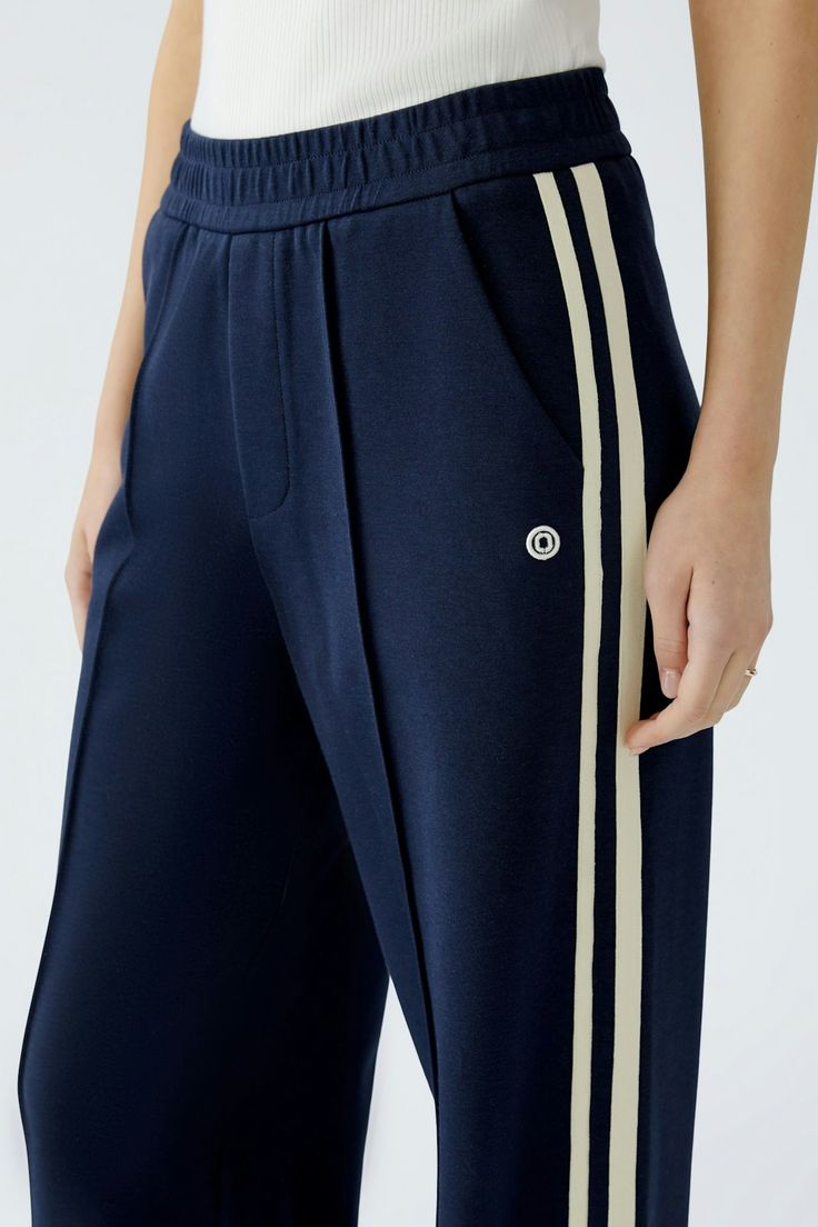 WOMEN'S SLIP ON STRIPE TROUSERS