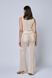 WOMEN'S KNITTED CARGO TROUSERS