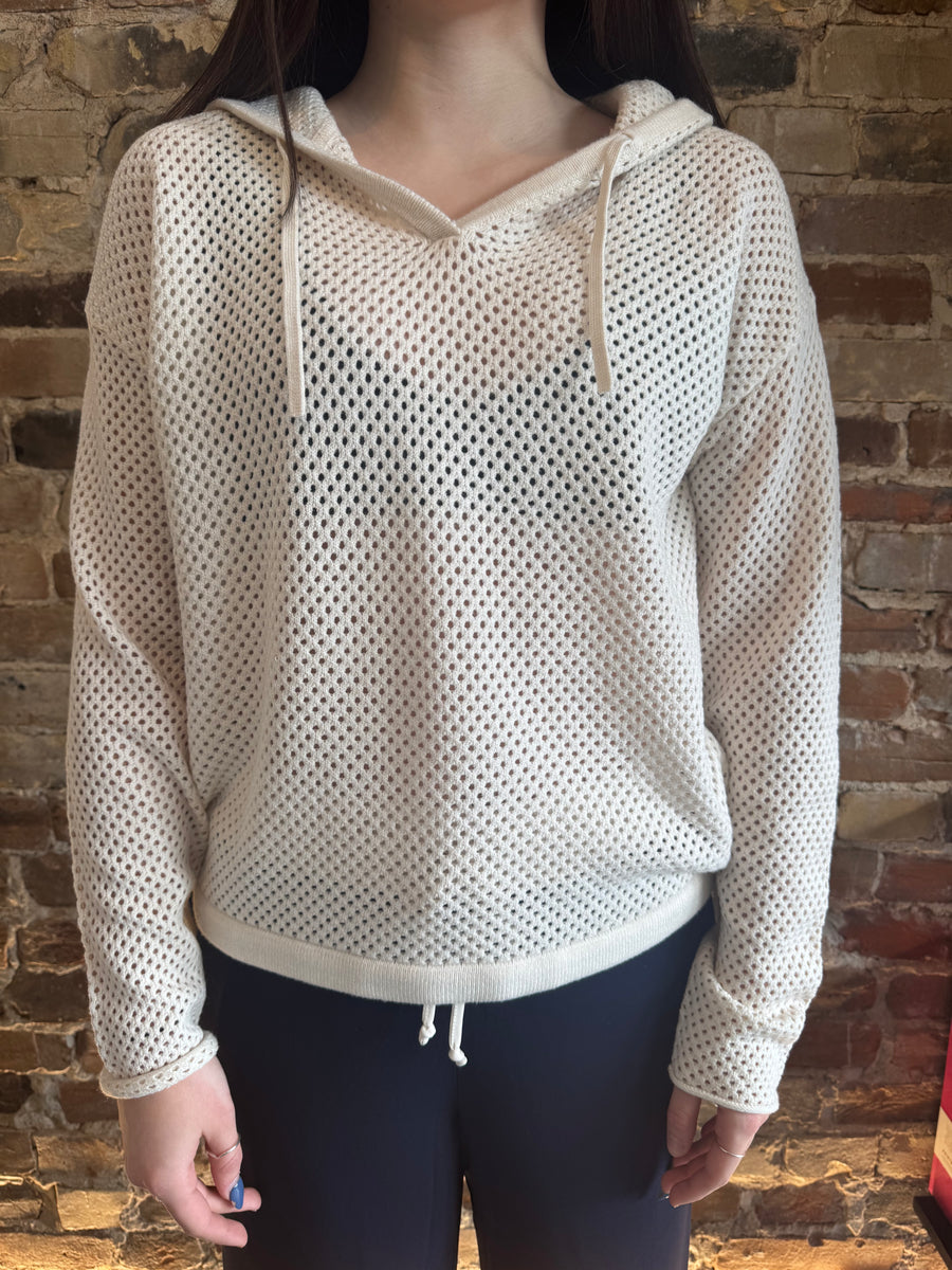 Cozy spring sweater with hood from BÉS Fifty Seven Fenelon Falls