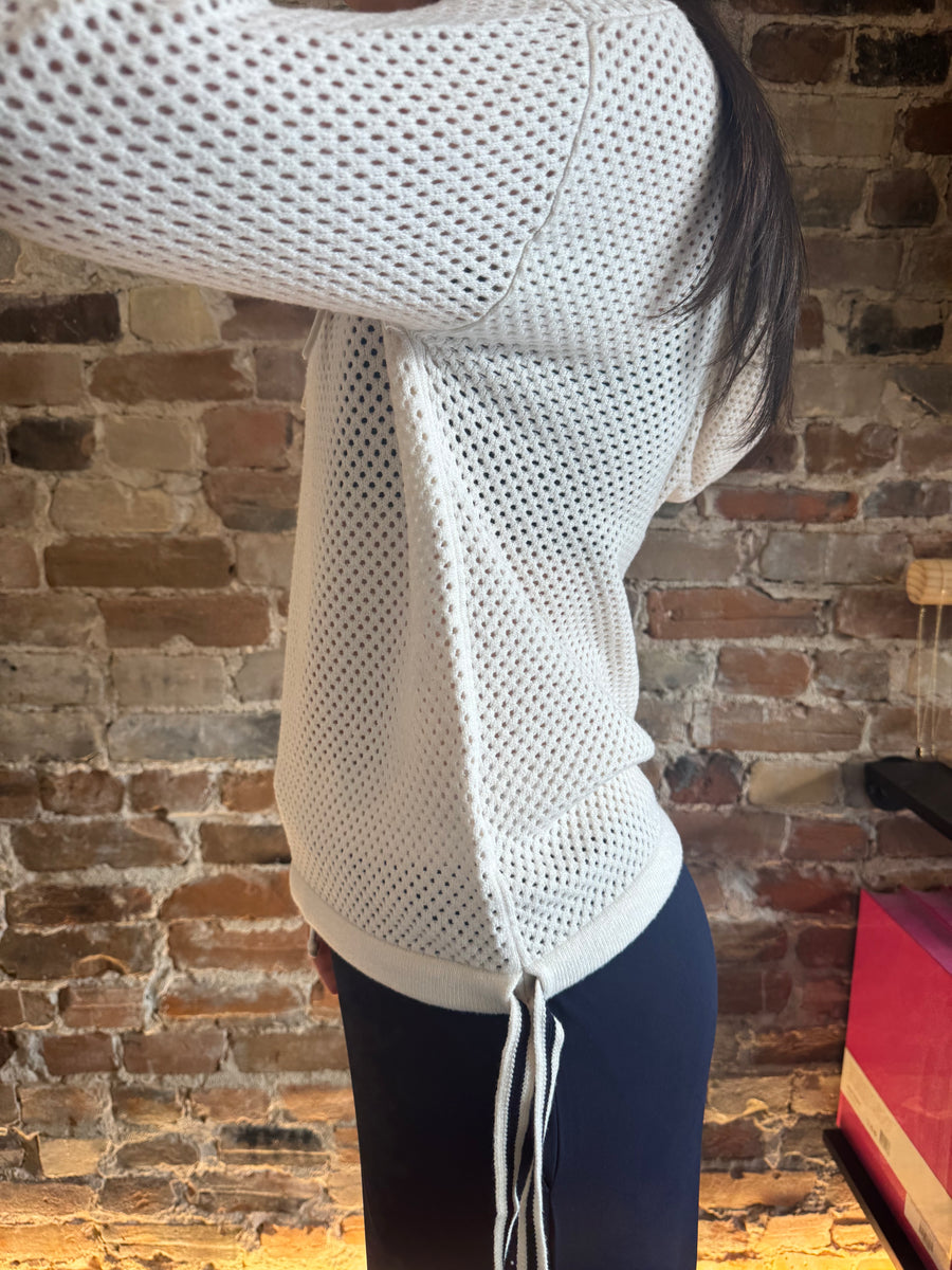 Cozy spring sweater with hood from BÉS Fifty Seven Fenelon Falls