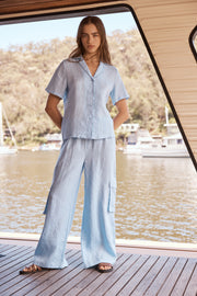 WOMEN'S LINEN CARGO PANTS