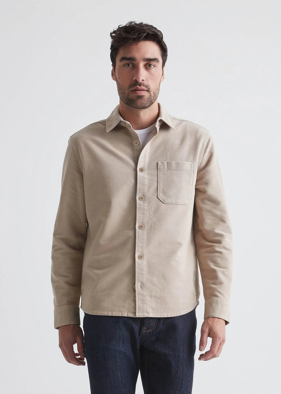 MEN'S NO SWEAT MOLESKIN SHIRT - ALMOND