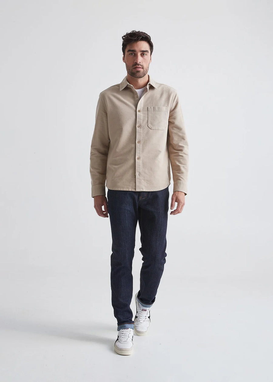 MEN'S NO SWEAT MOLESKIN SHIRT - ALMOND