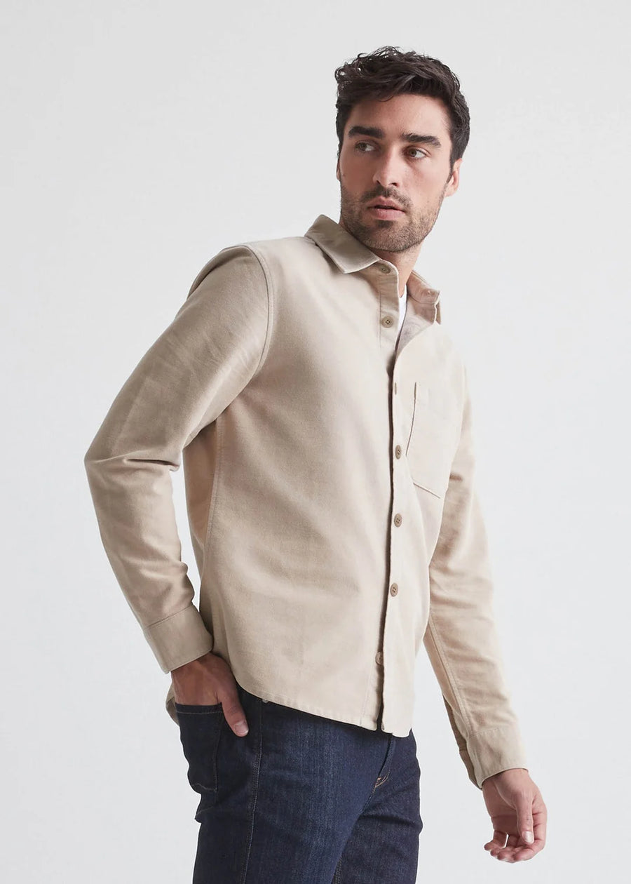 MEN'S NO SWEAT MOLESKIN SHIRT - ALMOND