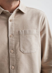 MEN'S NO SWEAT MOLESKIN SHIRT - ALMOND