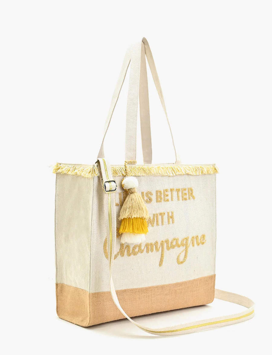 CHAMPAGNE FOREVER TOTE