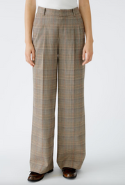 WOMEN'S PLEATED TROUSERS WITH VISCOSE AND COTTON