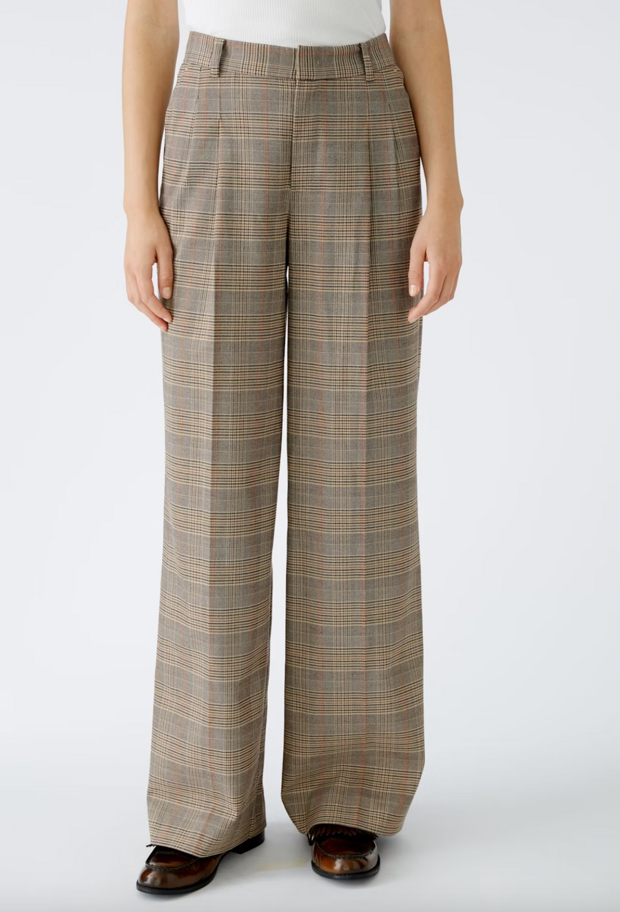 WOMEN'S PLEATED TROUSERS WITH VISCOSE AND COTTON