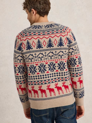 MEN'S MOOSE FAIRISLE CREW JUMPER