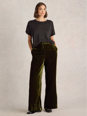 WOMEN'S BELLE WIDE LEG VELVET TROUSER