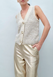 WOMEN'S EMERY PANTS IN METALLIC GOLD