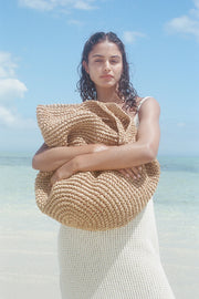 NATURAL ROUND STRAW BAG