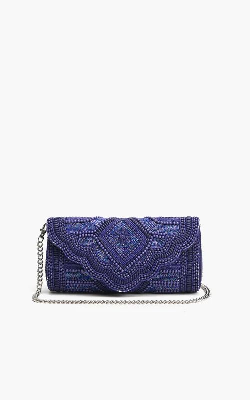 MIDNIGHT SAPPHIRE EVENING BAG