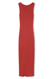 WOMEN'S RED CONTRAST KNIT DRESS