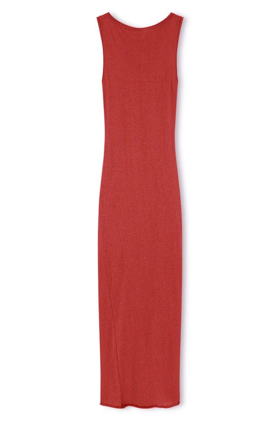 WOMEN'S RED CONTRAST KNIT DRESS